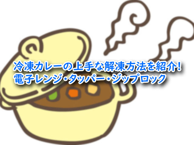 冷凍カレーの上手な解凍方法を紹介 電子レンジ タッパー ジップロック ライフアップトピックス