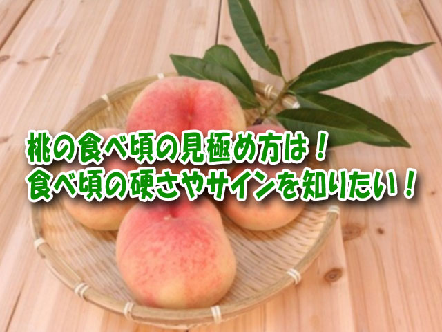 桃の食べ頃の見極め方は 食べ頃の硬さやサインを知りたい ライフアップトピックス