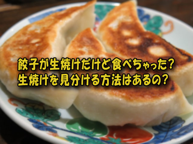 餃子が生焼けだけど食べちゃった 生焼けを見分ける方法はあるの ライフアップトピックス