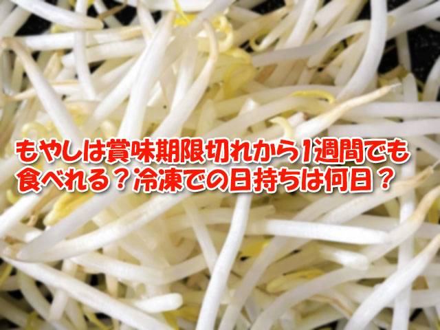 もやしは賞味期限切れから1週間でも食べれる 冷凍での日持ちは何日 ライフアップトピックス
