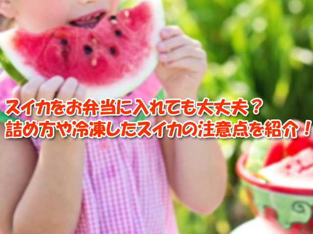 スイカをお弁当に入れても大丈夫 詰め方や冷凍したスイカの注意点を紹介 ライフアップトピックス