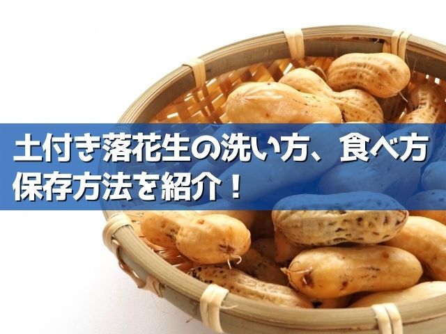 土付き落花生の洗い方 食べ方 保存方法が知りたい ライフアップトピックス